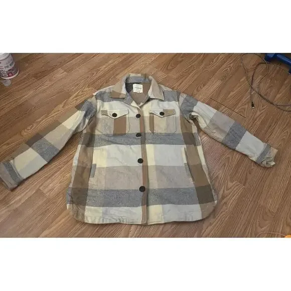 Lucky Brand Plaid Shacket Size XS - Picture 3 of 10